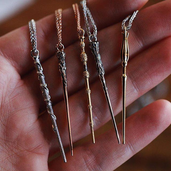 Harry potter wand necklace set sales