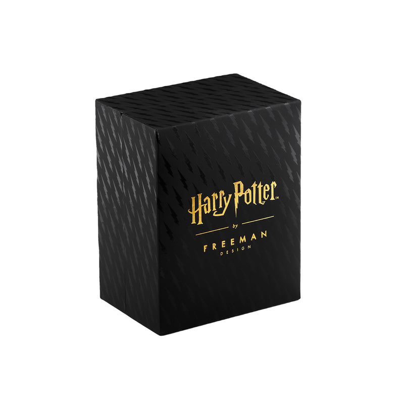 Officially licensed Harry Potter Fine Jewelry Collection box by Freeman Design on a white background.